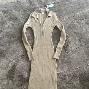 Abercrombie Tan Ribbed Dress